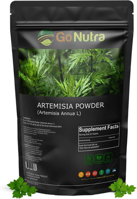 Go Nutra Artemisia Powder 8 Oz | Sweet Wormwood Powder | Pure Artemisia Annua Artemisinin Herbal Supplement | Non-Gmo