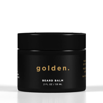 Golden Grooming Beard Balm | Unique Masculine Scent | Shea Butter For Beard Growth | Tames, Moisturizes & Styles (2 Oz, Fresh Scent)