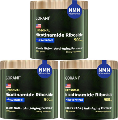 Gorani Nad+ Supplement 900Mg, Nicotinamide Riboside, Liposomal Resveratrol, Quercetin (2)