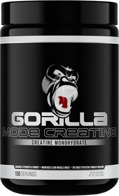 Gorilla Mind Creatine Monohydrate Micronized Powder, Improved Muscle Size, Power Output And Strength, 5 Grams Per Serving, 100 Servings