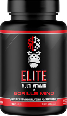 Gorilla Mind Elite Multi-Vitamin (180 Capsules)  Daily Multivitamin Formulated For Peak Performance | 27 Nutrients To Backfill Micronutrient Shortcomings
