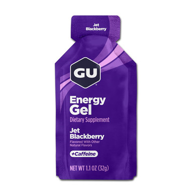Gu Energy Original Sports Nutrition Energy Gel, Vegan, Gluten-Free, Kosher, And Dairy-Free On-The-Go Energy For Any Workout, 24-Count, Jet Blackberry