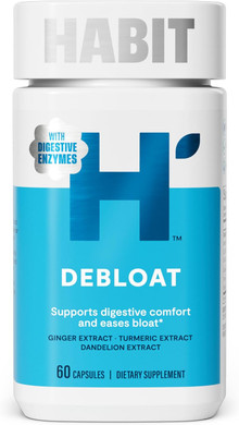 Habit Debloat Supplement, Supports Digestive Comfort & Eases Bloat, Digestive Enzymes, 60 Capsules