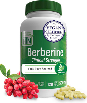 Health Thru Nutrition Berberine Hcl 500Mg 120 Servings | Clinical Strength Supplement | Certified Vegan | Non-Gmo | Soy Free | 3Rd Party Tested