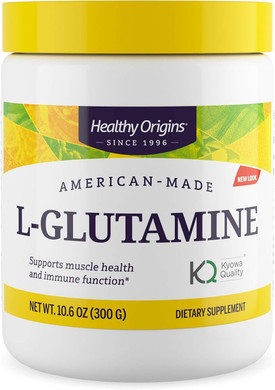Healthy Origins L-Glutamine (American-Made, Non-Gmo, Gluten Free, Muscle Support, Immune Support), 21.2 Ounce