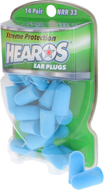 Hearos Xtreme Protection Ear Plugs, Nrr 33, 14 Pair, Pu Foam, Ansi Certified, Blue (5826)