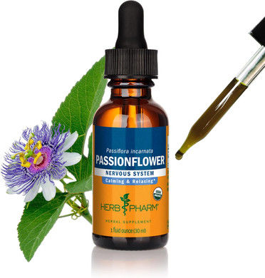 Herb Pharm Certified Organic Passionflower Extract For Mild And Occasional Anxiety - 1 Ounce