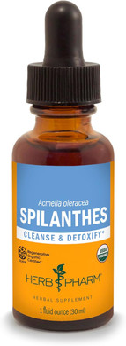 Herb Pharm Certified Organic Spilanthes Liquid Extract For Cleansing And Detoxification - 1 Ounce