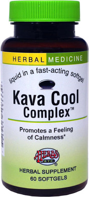 Herbs Etc. Kava Calm Complex - Herbal Supplement To Support Natural Relaxation - Supports Restful Sleep - Nerve Soothing Supplement - 60 Softgels (60 Servings)
