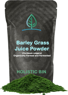 Holistic Bin Organic Barley Grass Juice Powder - 100% Pure Usda Organic - Fermented With 35 Probiotic Strains - Nutrient-Dense Green Superfood For Smoothies - Supports Digestion - 30 Day Supply (50G)