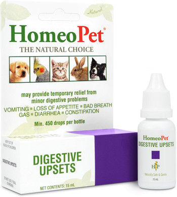 Homeopet Digestive Upsets, Safe And Natural Cat And Dog Digestive Support, 15 Milliliters