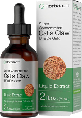 Horbäach Cats Claw Herb Extract Tincture | 2 Fl Oz | Alcohol Free | Vegetarian, Non-Gmo, Gluten Free Liquid