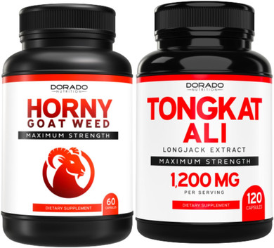 Horny Goat Weed (60 Count) Premium Hornygoatweed Maximum Strength And Tongkat Ali For Men (120 Capsules) Longjack Tongkat Ali For Men'S Health & Vitality Support - Vegan Safe & Made In Usa