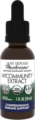 Host Defense Mycommunity Extract - 17 Species Blend Mushroom Supplement For Immune Support - Extract With Lion'S Mane, Reishi, Chaga, Cordyceps, Turkey Tail & More - 1 Fl Oz (30 Servings)