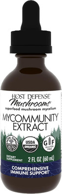 Host Defense Mycommunity Extract - 17 Species Blend Mushroom Supplement For Immune Support - Extract With Lion'S Mane, Reishi, Chaga, Cordyceps, Turkey Tail & More - 2 Fl Oz (60 Servings)