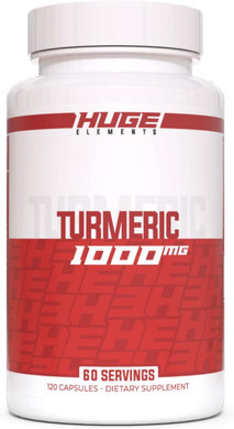 Huge Supplements Turmeric, 1000Mg Of Pure Turmeric Root Extract Per Serving, 95% Curcuminoids, Antioxidant Supplement, Non-Gmo, Gluten-Free - 120 Capsules