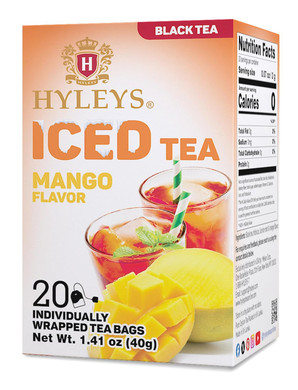 Hyleys Iced Black Tea Mango Flavor - 20 Tea Bags