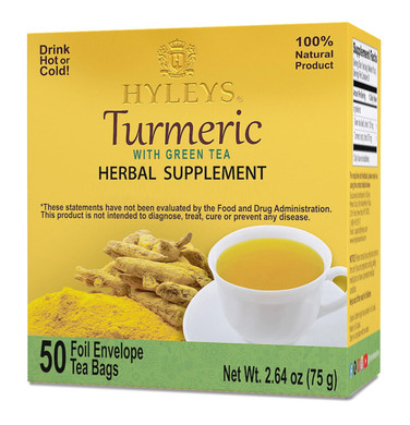 Hyleys Turmeric Tea - Assorted Flavors - 42 Tea Bags - Wellness Herbal Supplement