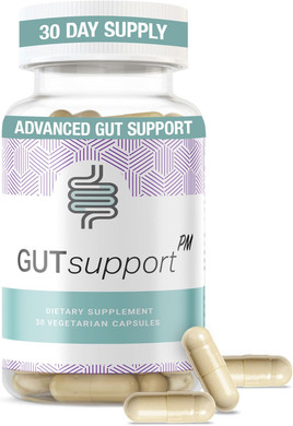 Ibdassist Gut Support Pm - Nighttime Gut Health & Digestion Supplement - Bloating Relief & Restful Sleep* - Contains Calming Herbs Like Melatonin, Chamomile, Lemon Balm, Ginger & More - 30 Capsules