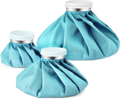 Ice Bags For Injuries Reusable: Ohuhu 3 Packs Ice Cold Packs Ice Bag Hot Water Hot & Cold Therapy Pain Relief For Knee Leg Injury No-Leak Breathable Waterproof Ice Bags 3 Sizes 6"/9"/11", Light Blue