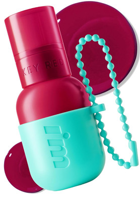 I'M Meme Color Key Ring Water Gel Lip Tint - 05 Berry Compote | Long Lasting Lip Gloss, Hydrating Glossy Finish, Kbeauty, Cute Korean Makeup, Compact, Portable Keychain, Travel-Friendly, Gift, 0.09 Oz