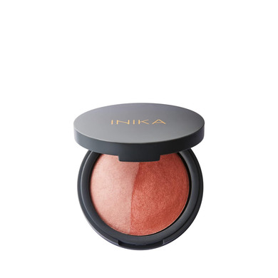 Inika Organic Mineral Baked Blush Duo - Vegan, Cruelty-Free Makeup With Hydrating Squalane And Antioxidant-Rich Magnolia Bark Extract, Complementary Rose And Peach Hues For Radiant Glow,30 Ml (Pink)