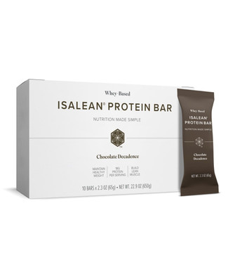 Isagenix Whey-Based Isalean® Protein Bar  For Meal Replacement & Muscle Support  Lemon Passion Crunch (10 Bars)