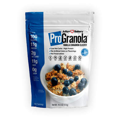 Julian Bakery® Progranola® Cereal | Vanilla Cinnamon | 12G Protein | Paleo | 2 Net Carbs | Gluten-Free | Grain-Free | 15 Servings