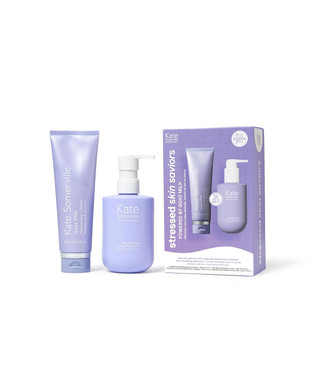Kate Somerville Stressed Skin Saviors Goat Milk Set  Full Sized Face And Body Skincare Set With Goat Milk Cleanser & Goat Milk Body Lotion