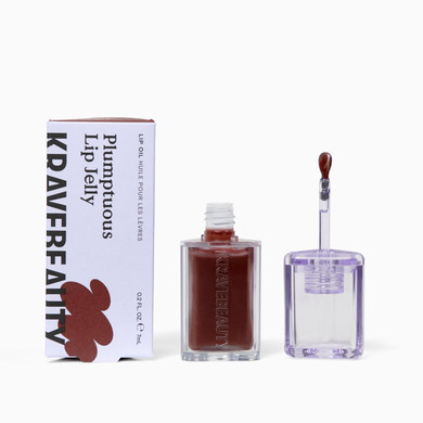 Kravebeauty Plumptuous Lip Jelly 0.24 Fl Oz, Antioxidant-Rich Lip Oil With A Sheer & Buildable Tint, Non Sticky Formula For Fuller Looking Lips, Vegan & Cruelty Free, Guava Blush