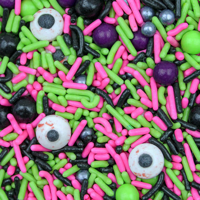Krazy Sprinkles Halloween Frankenstein Mix - (1/4 Cup 1X Jar) | For Baking & Decorating By Bakell