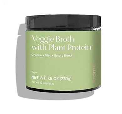 Kroma Vegetable Broth, Gluten Free, Vegan Food, Veggie Powder Mix With Red Miso, Veggies, Herbs, Plant Protein & Other Organic Ingredients, Supports Gut Health, Immunity & Energy, 12 Servings