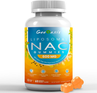 Liposomal Nac Gummies 600Mg, N-Acetyl Cysteine Supplement For Kids & Adults, With Turmeric, Ginger, Black Pepper, Immune, Liver & Lung Support, Antioxidant, Sugar-Free Pineapple Flavor, 60 Counts