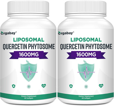 Liposomal Quercetin Phytosome 1600 Mg,Bromelain 200Mg,Zinc 30Mg,Vitamin C Turmeric 40 Mg,Highest Absorption,Quercetin Complex, 360 Softgels