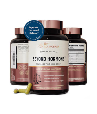Live Conscious Beyond Hormone Daily Menopause & Pms Supplement - Metabolism Support & Healthy Estrogen Balance For Women - Berberine, Dim, Chaste Tree Berry, Maca Root, Myo & D-Chiro-Inositol - 90 Ct