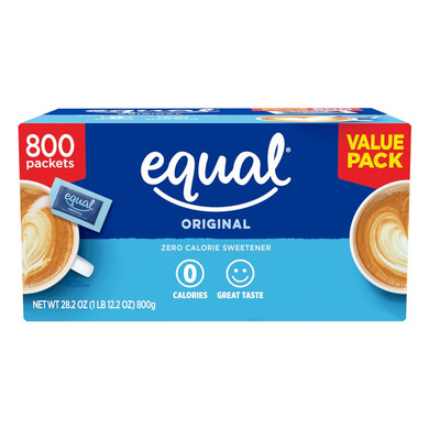 EQUAL 0 Calorie Sweetener, Sugar Substitute, Zero Calorie Sugar Alternative Sweetener Packets, Sugar Alternative, 800 Count800 Count (Pack of 1)