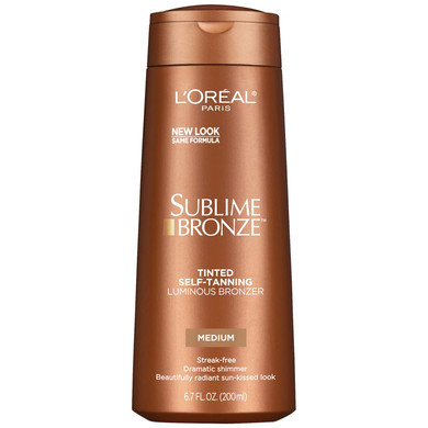 L'Oréal Paris Sublime Bronze Luminous Bronzer Self-Tanning Lotion, 6.7 Oz