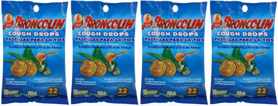 Lot Of 4 Bags Broncolin Honey Eucalyptus Cough Drops 22 Ct/Bag Imported Mexico