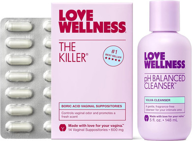 Love Wellness Ph Balancing Cleanser & The Killer | Feminine Balance Duo | Supports Balanced Ph, Intimate Health & Hygiene