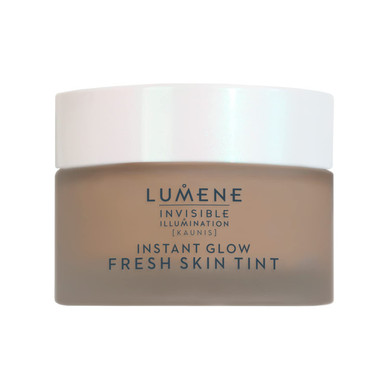Lumene Invisible Illumination [Kaunis] Instant Glow Skin Tint - Buildable Skin Tint Foundation With A Natural, Radiant Finish - Hydrates + Brightens Dull, Dry Skin - Universal Deep (30Ml)