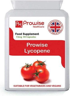 Lycopene 10% Beadlet 15Mg 90 Capsules - Uk Manufactured | Gmp Standards By Prowise Healthcare - Suitable For Vegetarians And Vegans