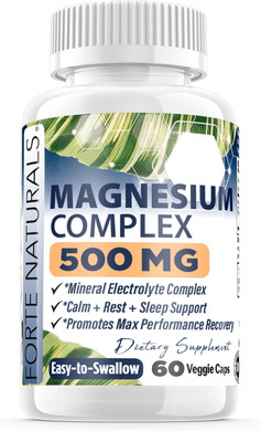Magnesium Citrate 500Mg 60 Powder Veggie Capsules Easily Absorbed 500Mg Per Serving Sore Muscles
