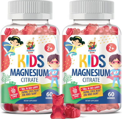 Magnesium Gummies For Kids & Adults - 100Mg - Calm Magnesium Chews - Magnesium Citrate Chewable Supplement For Mood & Muscle Support - 90 Gummies