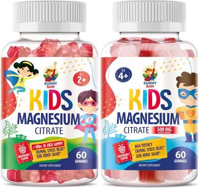 Magnesium Gummies For Kids & Adults - Calm Magnesium Chews - Magnesium Citrate Chewable Supplement For Mood & Muscle Support