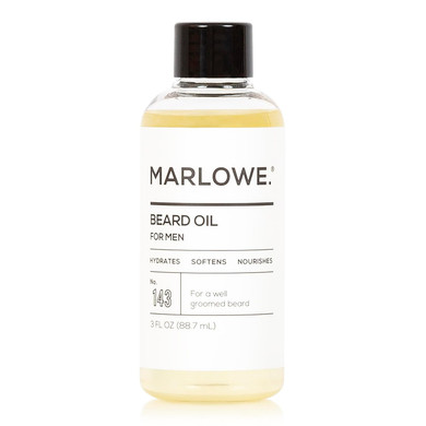 Marlowe. No. 143 Beard Oil 3 Oz, Conditioning Oil For Men, Softer & Fuller Beard Care, 100% Natural Softener With Sunflower & Safflower Oils, Conditions & Nourishes, Fragrance Free