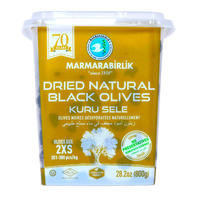 Marmarabirlik Black Olives, Authentic Turkish Pickled Olives, Natural Mediterranean Flavor, Hand-Picked, Perfect For Snacking, Salads & Mezze Platter 28.2 Fl Oz 381-410 Pcs
