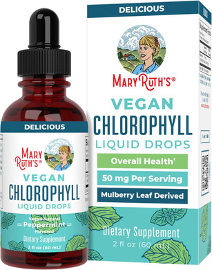 Maryruth Organics Chlorophyll Liquid Drops | Clean Label Project Certified® | Vegan | Non-Diluted Liquid Chlorophyll| Mulberry Derived Supplement For 14+ | Non-Gmo | Delicious Minty Flavor | 2 Fl Oz