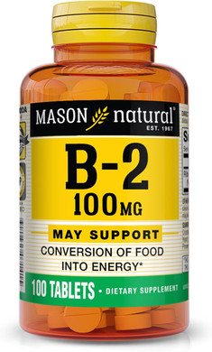 Mason Natural Vitamin B-2 100Mg 100 Tabs