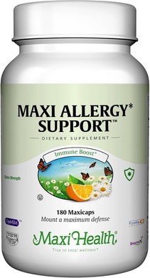 Maxi Health Allergy Support Vitamin C With Msm Sinus & Nasal Health, 180 Count