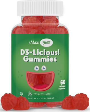 Maxi Health Kosher Vitamin D Gummies 1000 Iu (25 Mcg) - Vegan, Gluten-Free - Supports Bone, Teeth, Immune Health - For Adults & Kids - Promotes Calcium Absorption - Kosher Gummies For Women & Men